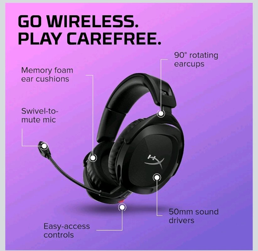 SEAL BOX HYPER X CLOUD STINGER 2 WIRELESS HEADPHONES